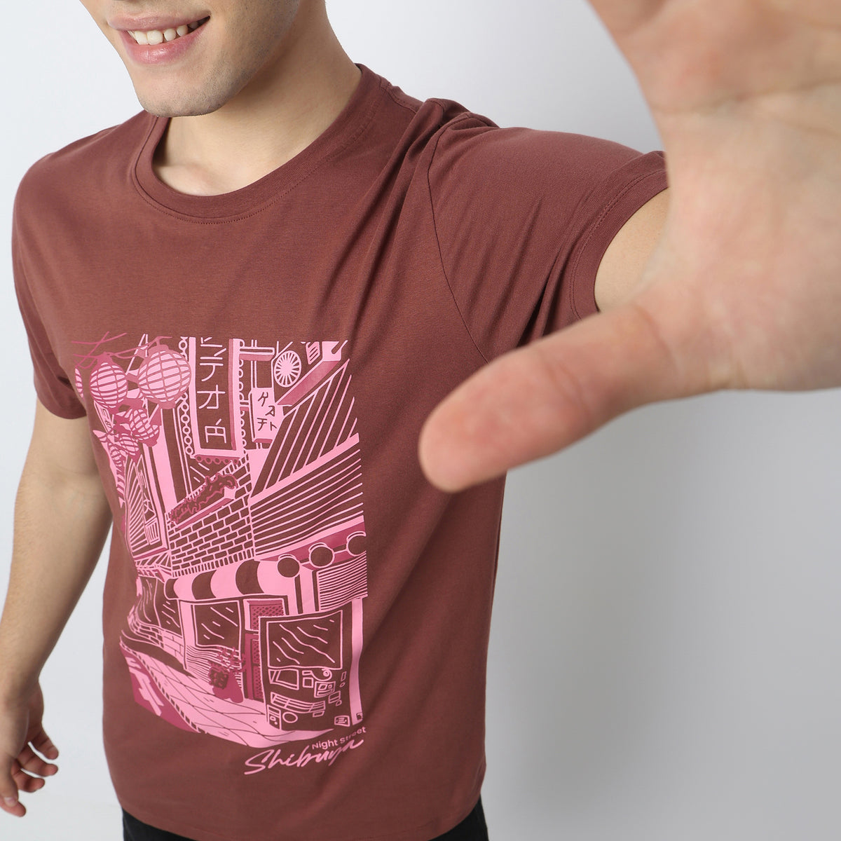 Crew Neck Cotton Graphitee
