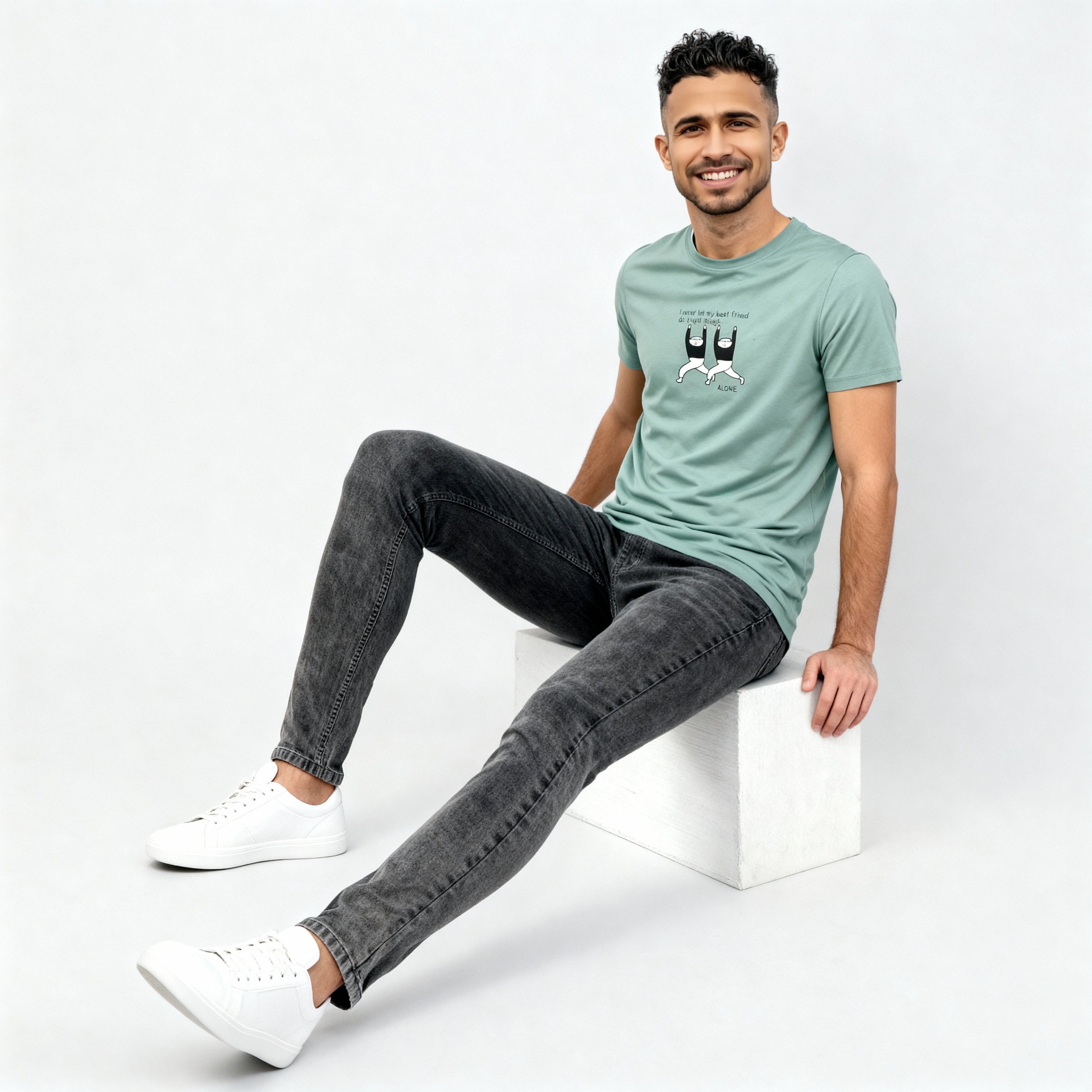 Cotton Crew Neck Graphitee