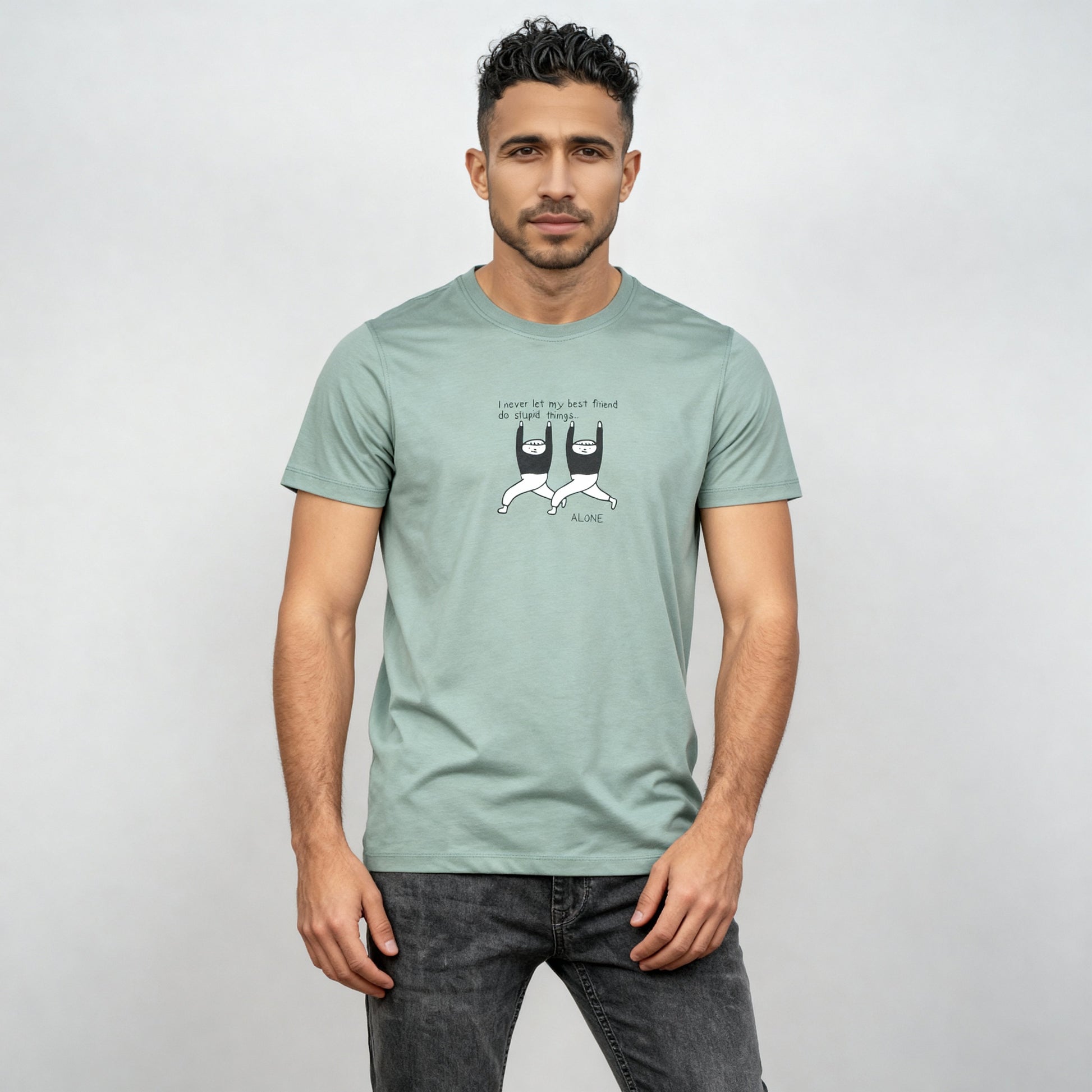 Cotton Crew Neck Graphitee