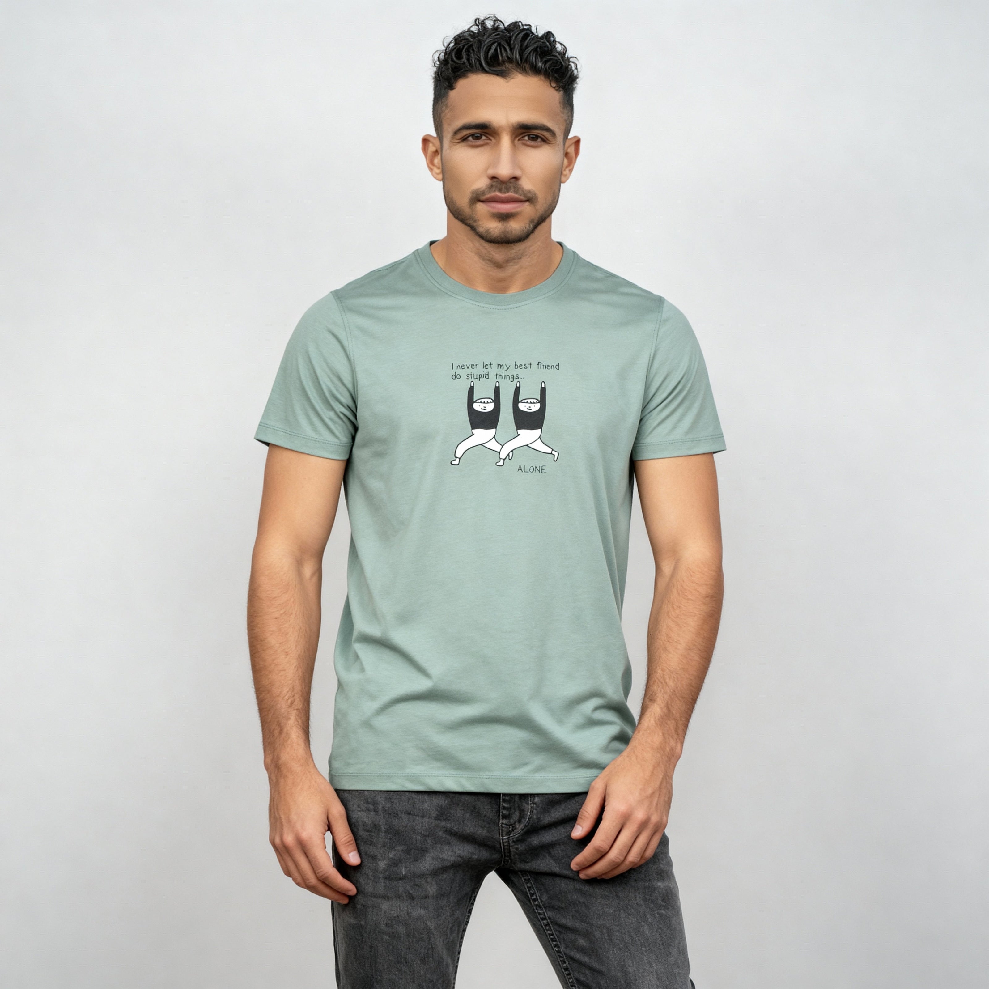 Cotton Crew Neck Graphitee