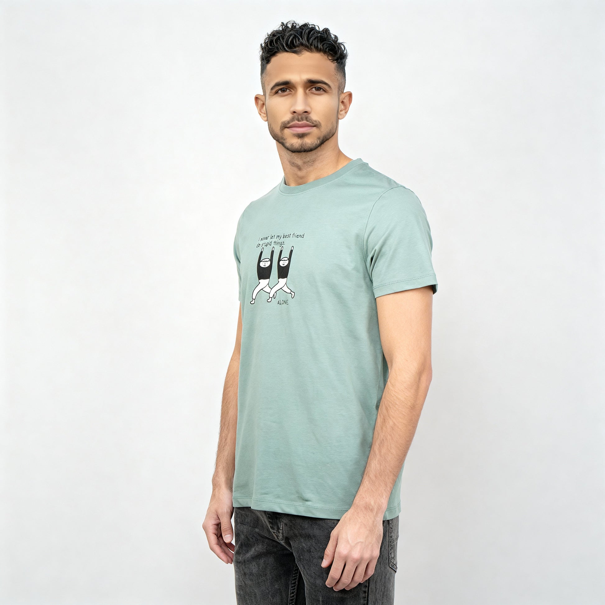 Cotton Crew Neck Graphitee