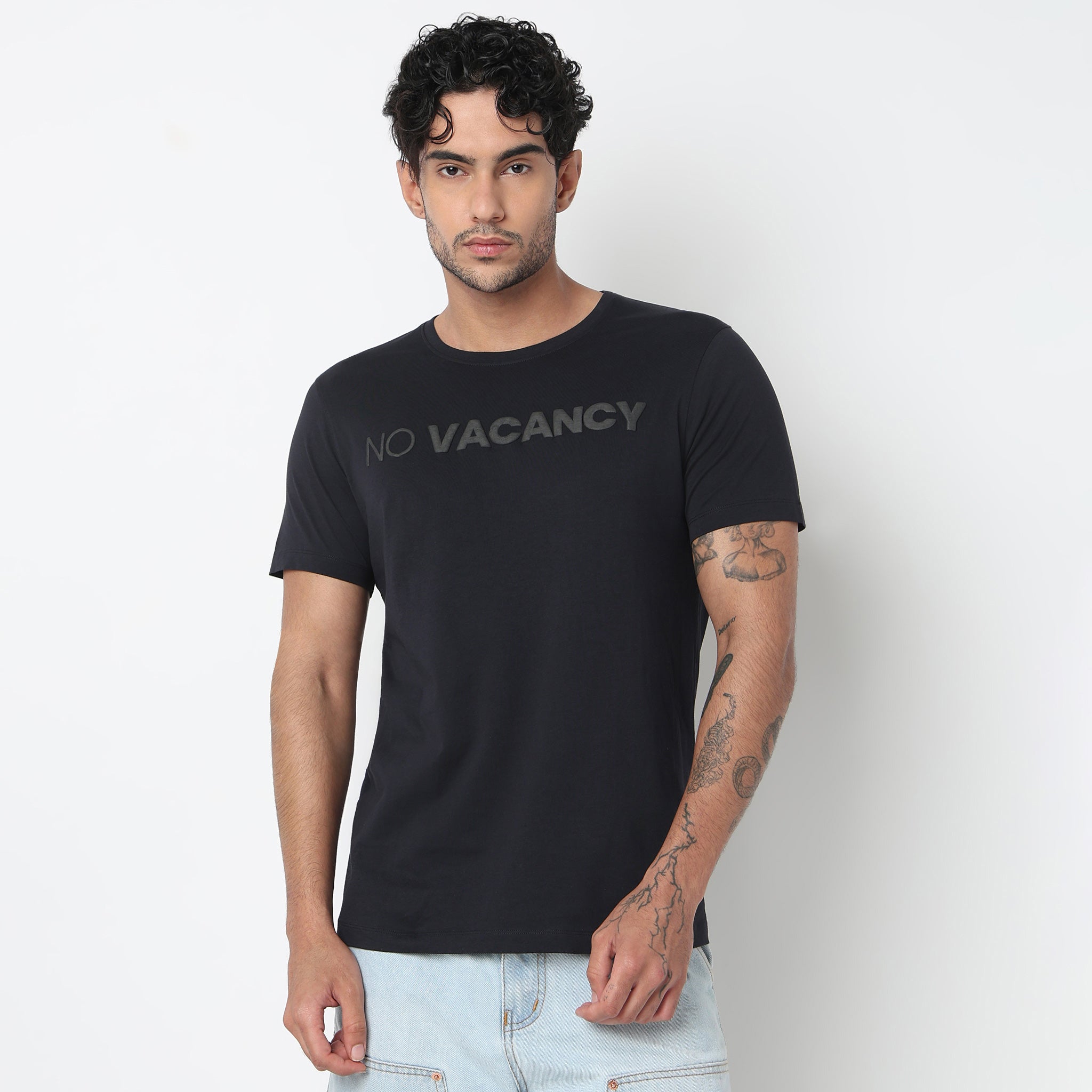 Cotton Crew Neck Graphitee