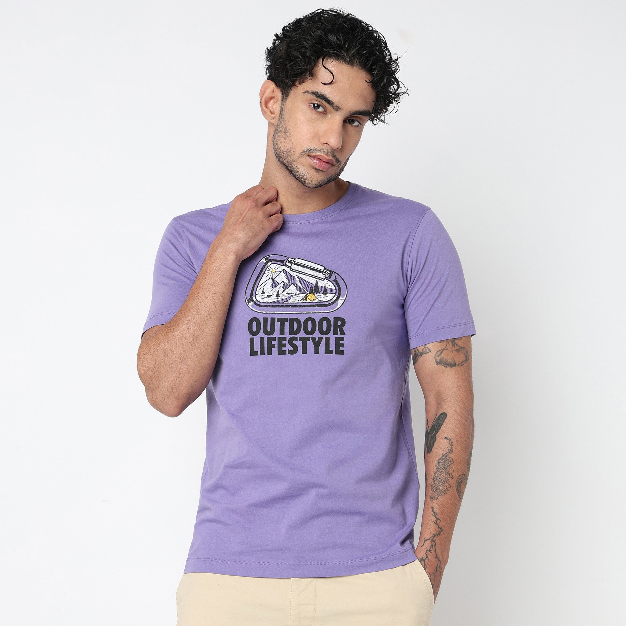 Cotton Crew Neck Graphitee