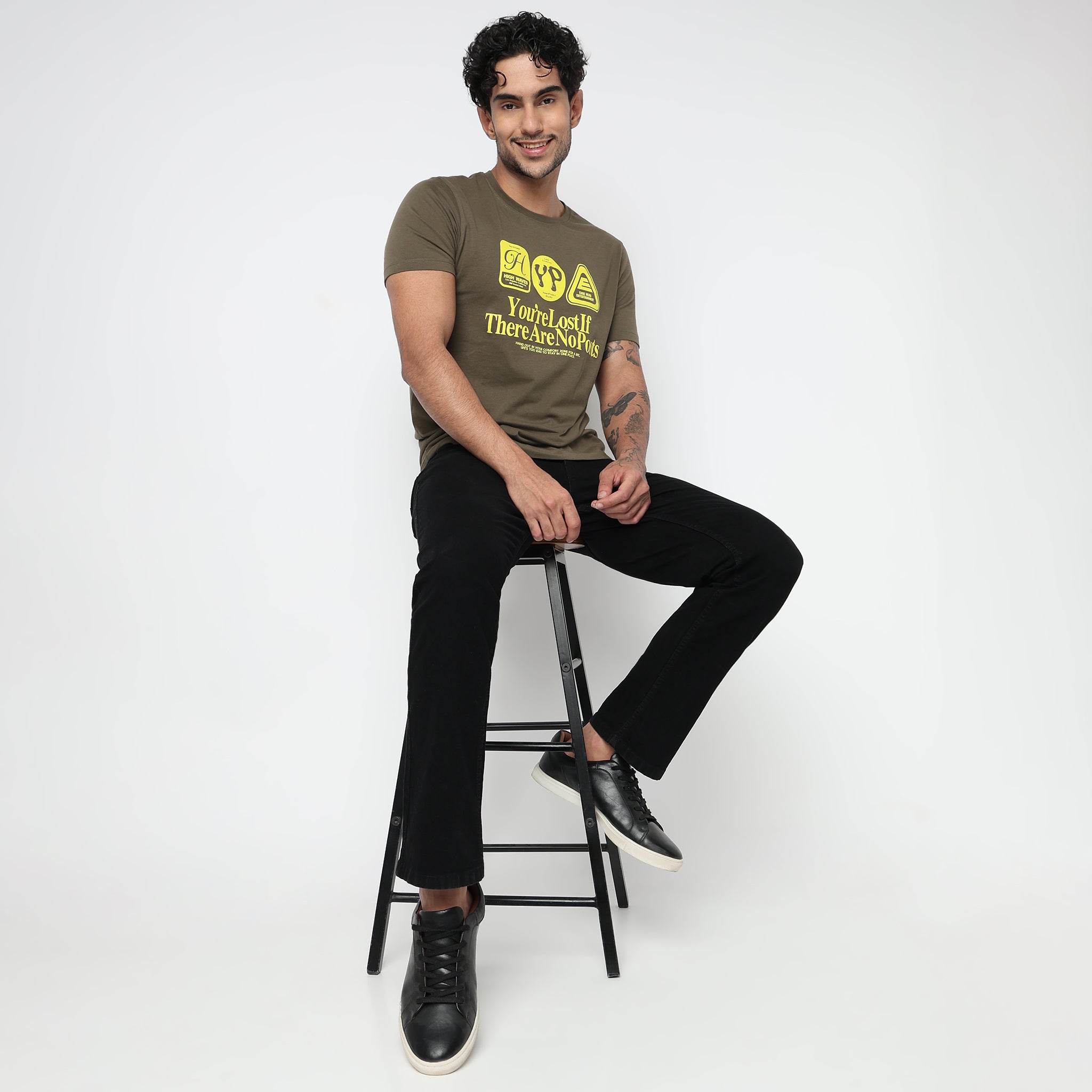 Cotton Crew Neck Graphitee