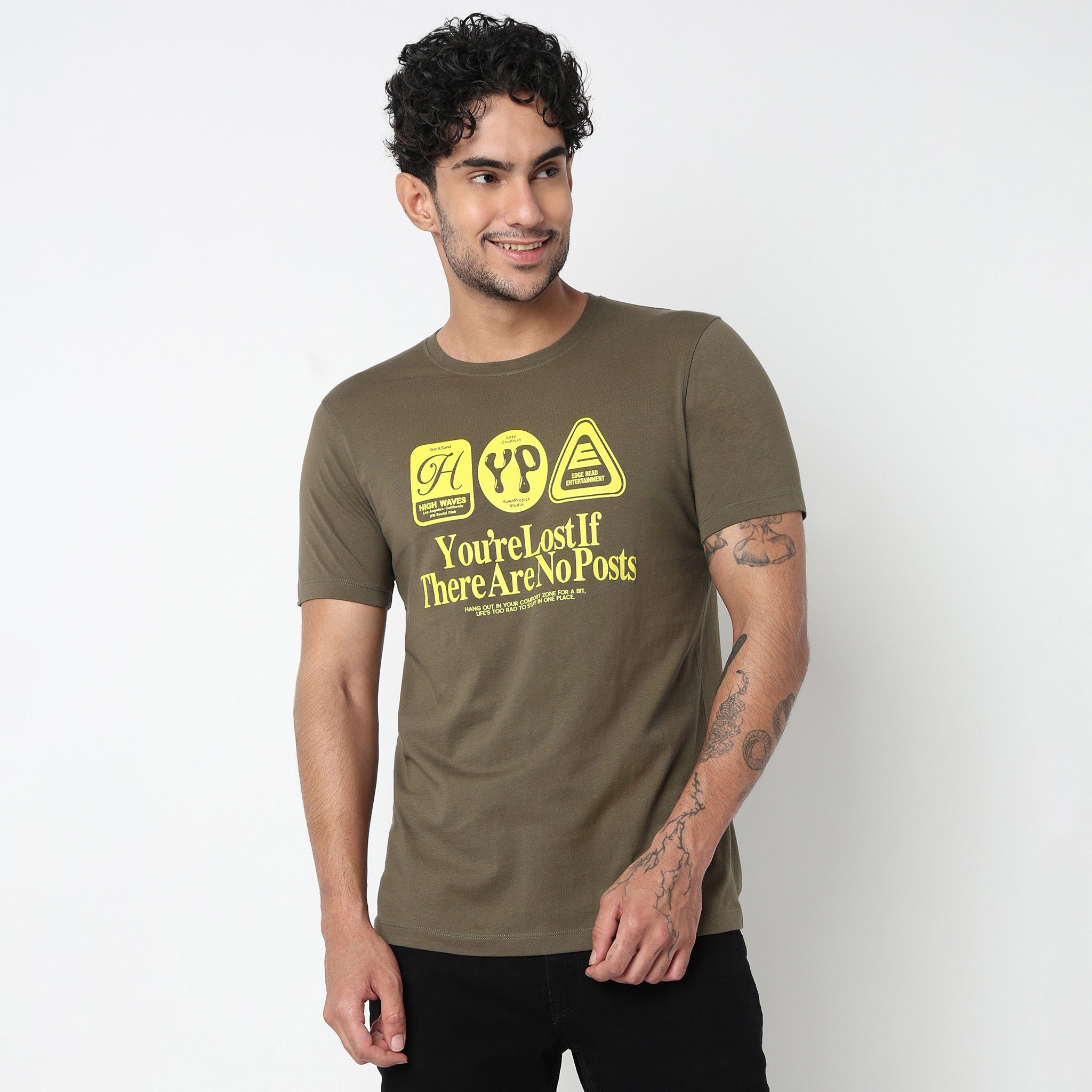 Cotton Crew Neck Graphitee