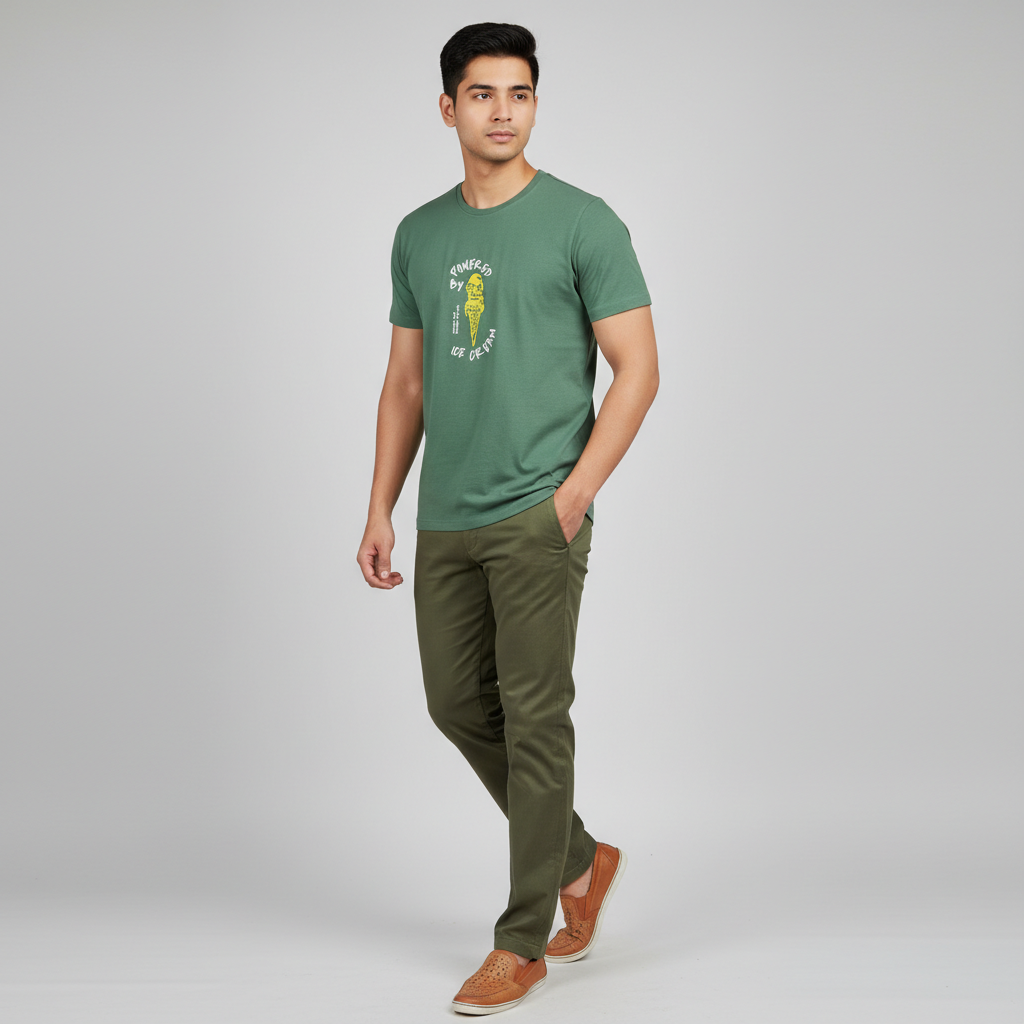 Cotton Crew Neck Graphitee