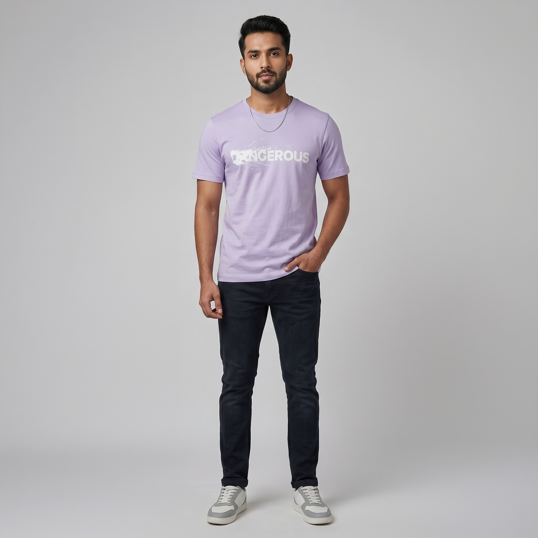 Cotton Crew Neck Graphitee