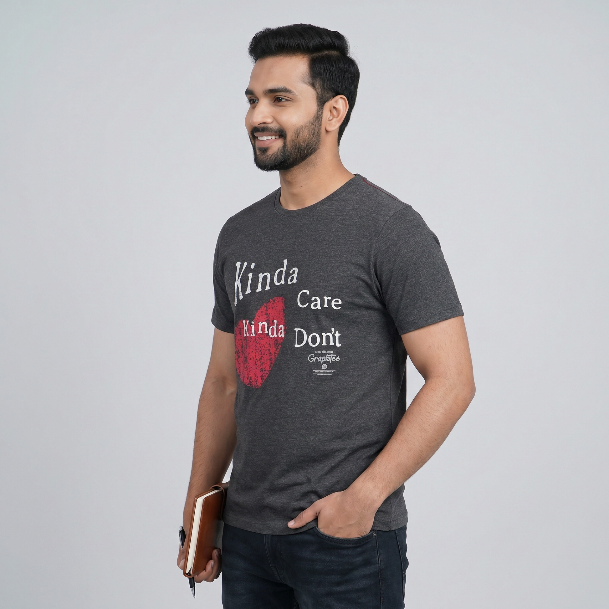 Cotton Crew Neck Graphitee