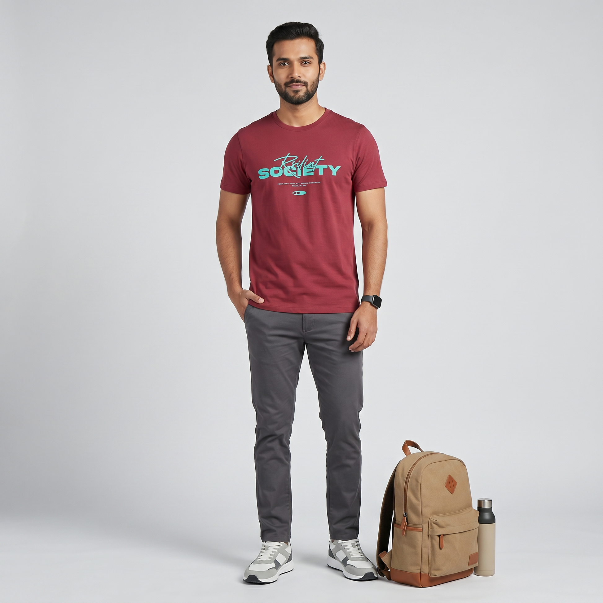 Cotton Crew Neck Graphitee