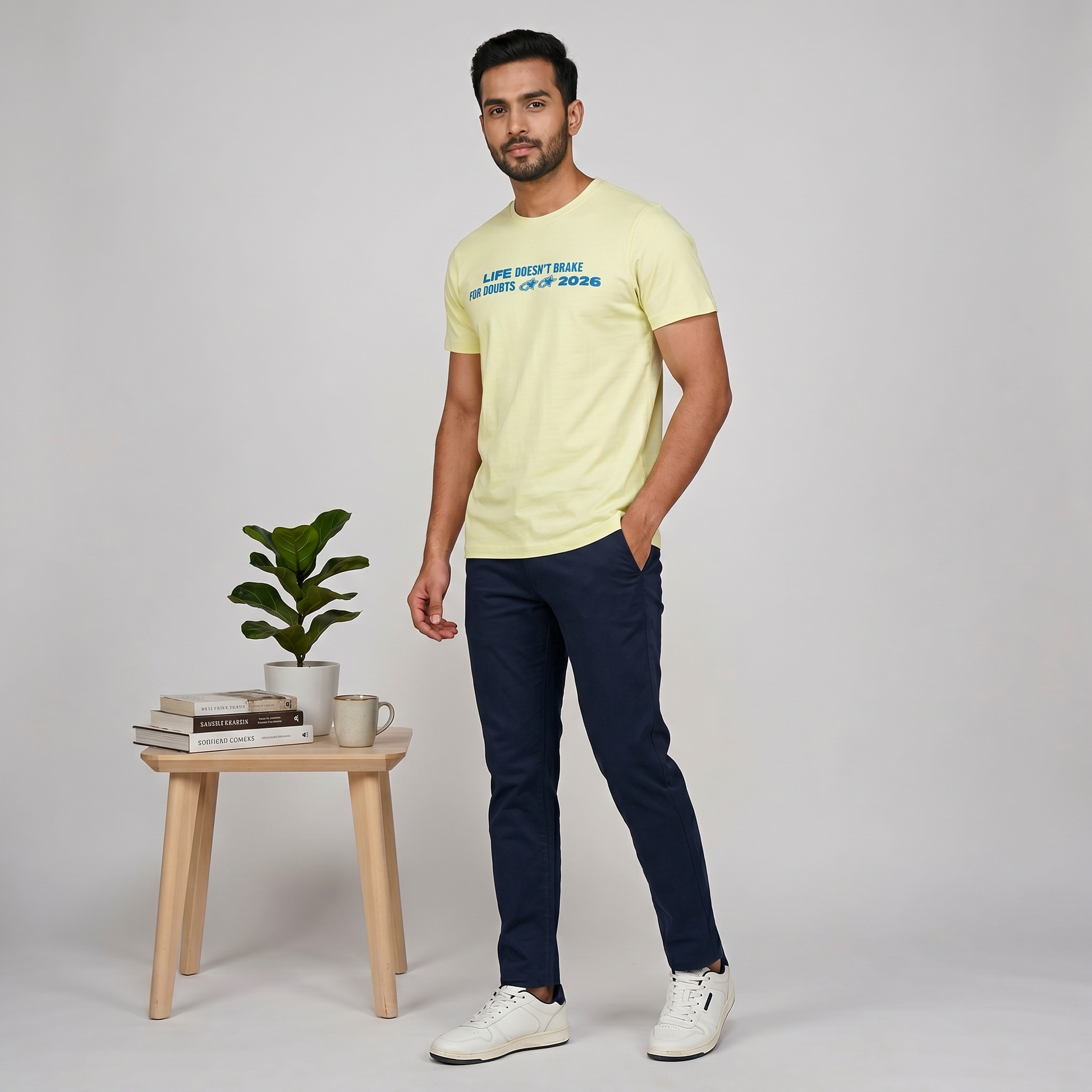 Cotton Crew Neck Graphitee