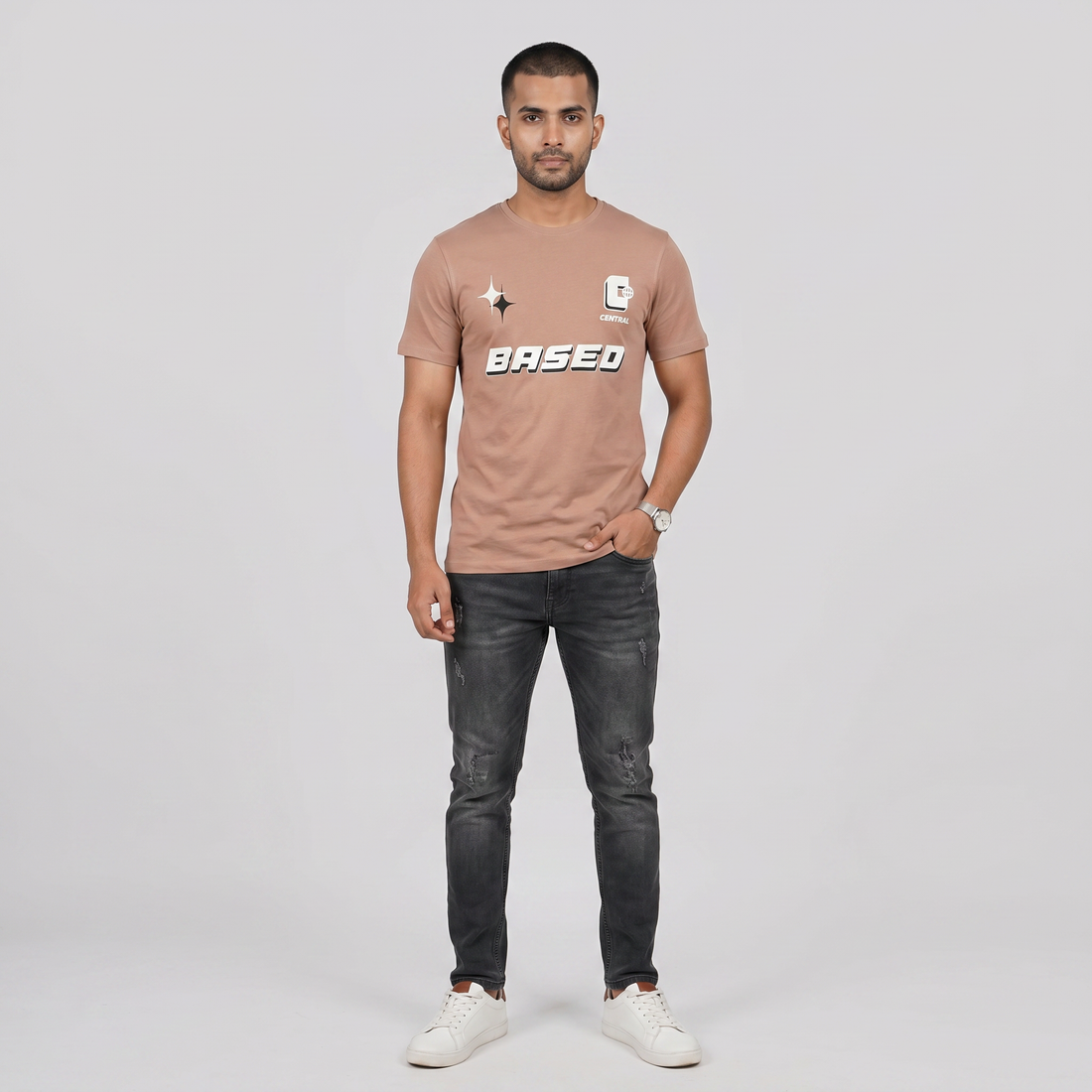 Cotton Crew Neck Graphitee