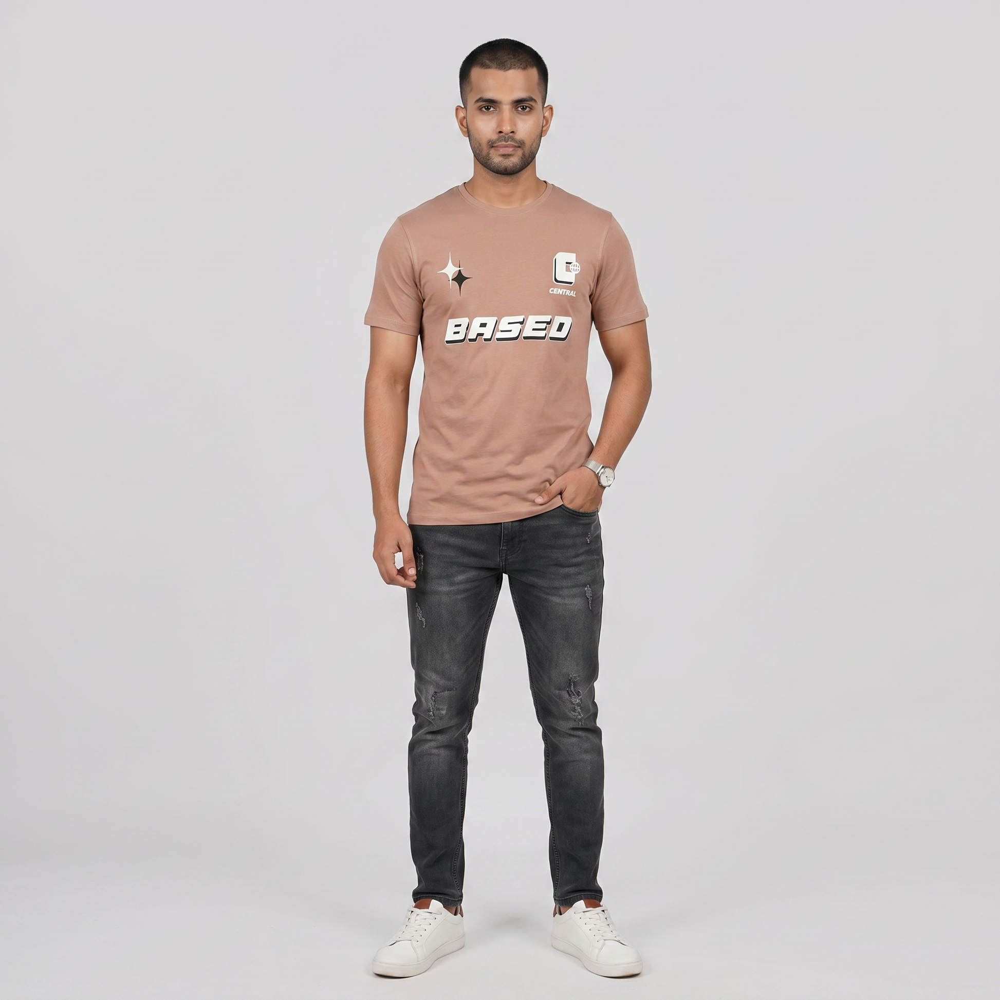 Cotton Crew Neck Graphitee