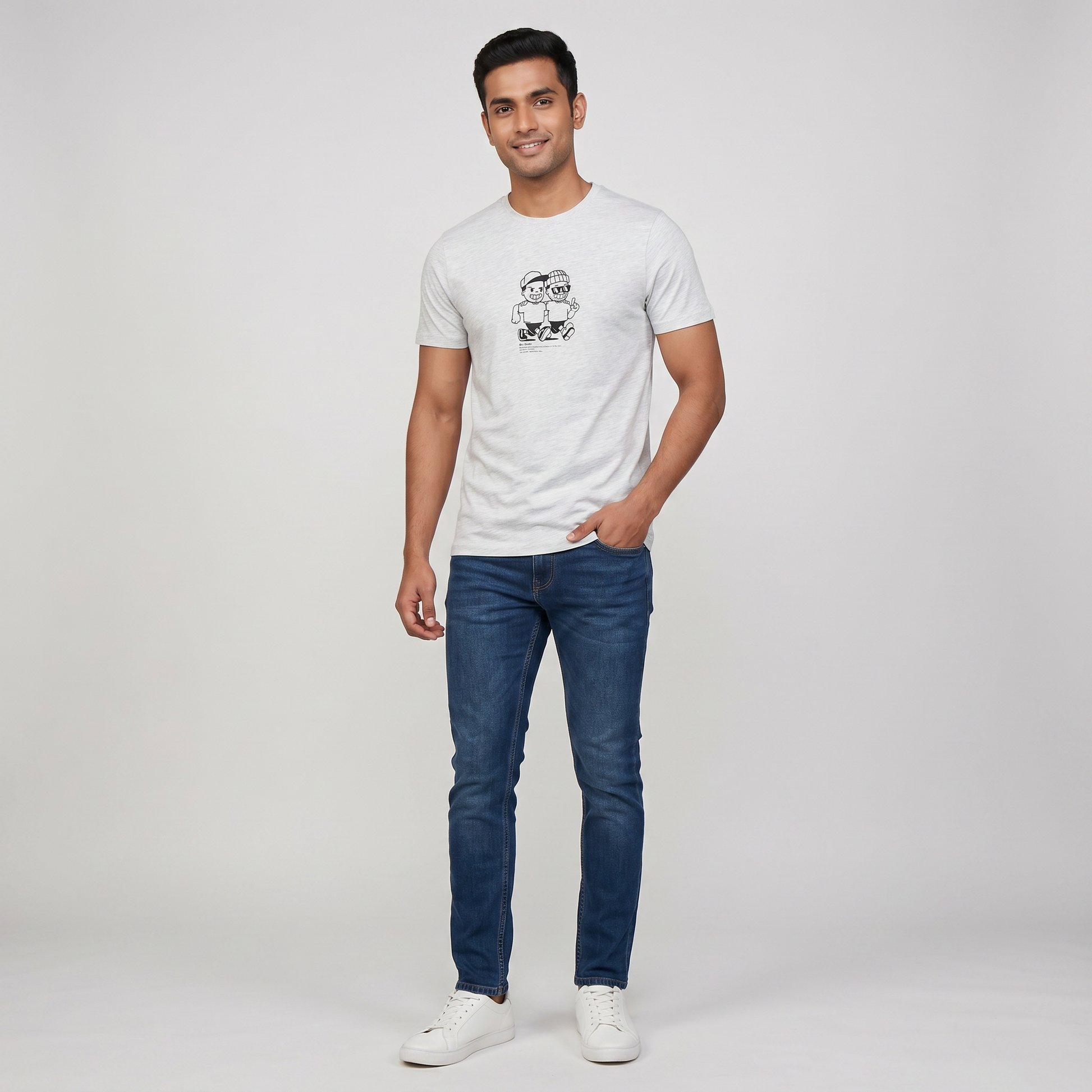 Cotton Crew Neck Graphitee