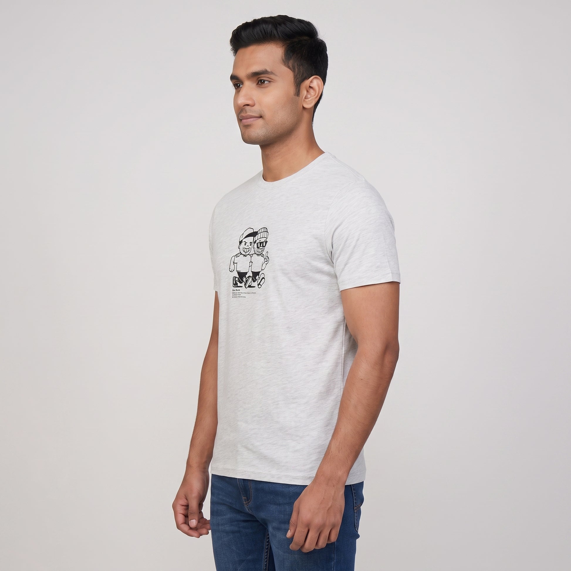 Cotton Crew Neck Graphitee