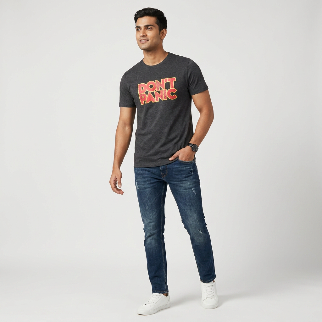 Cotton Crew Neck Graphitee