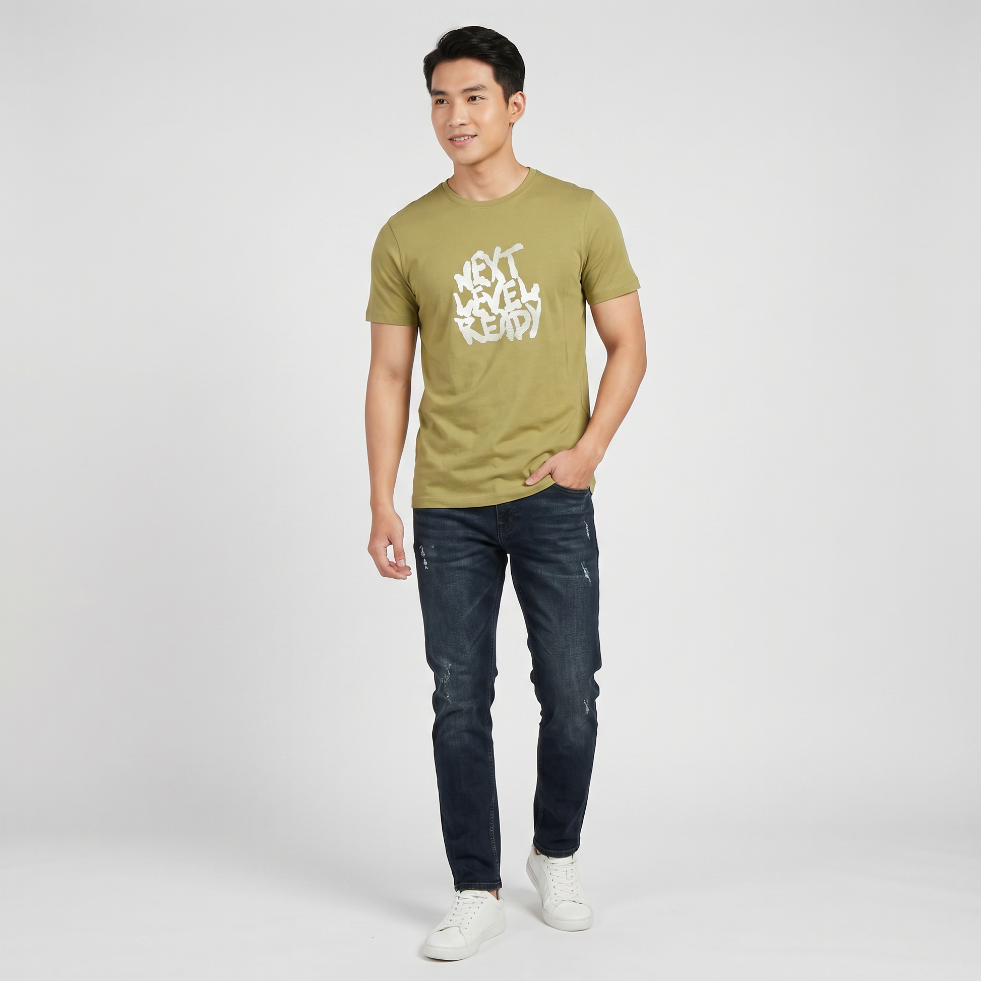 Cotton Crew Neck Graphitee