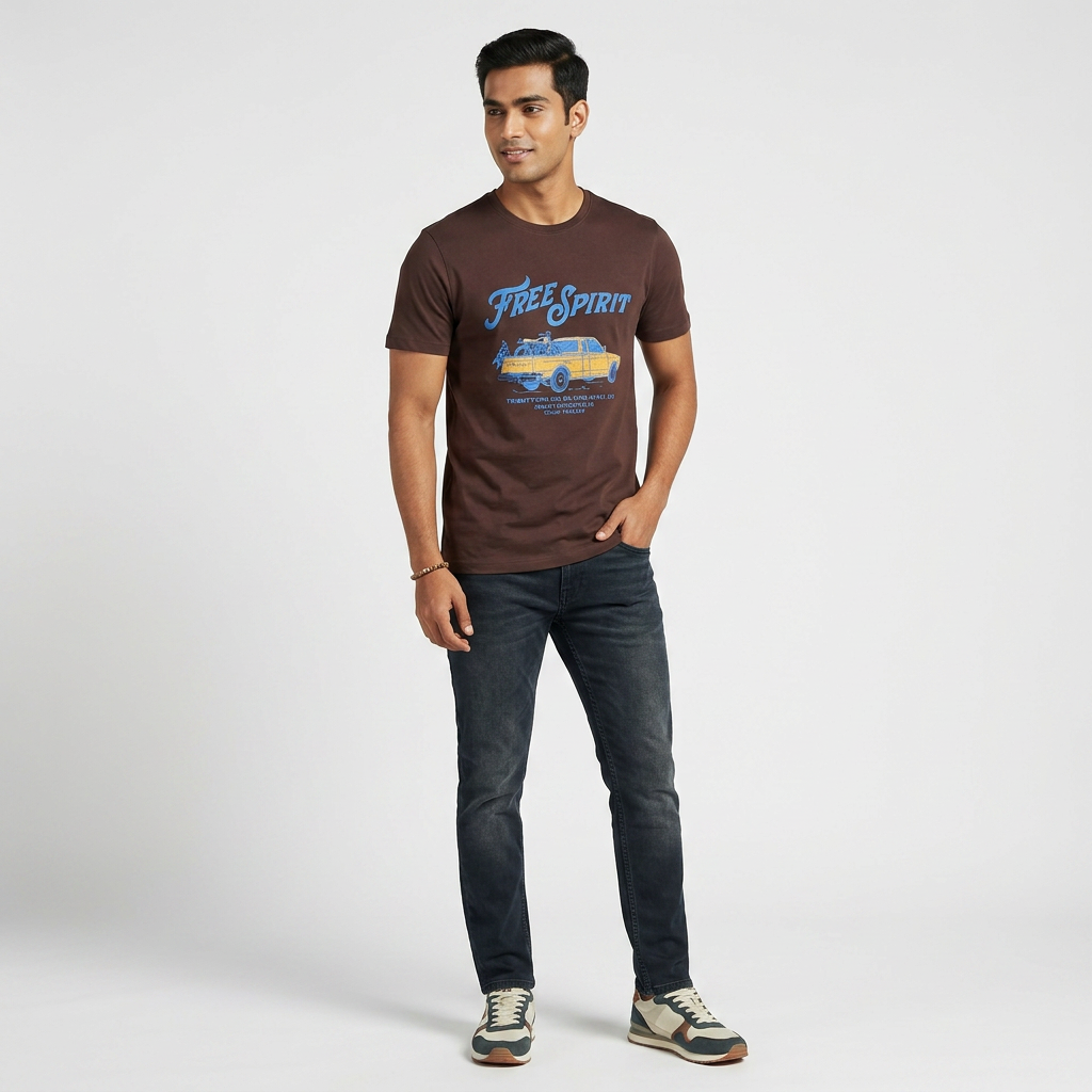 Cotton Crew Neck Graphitee