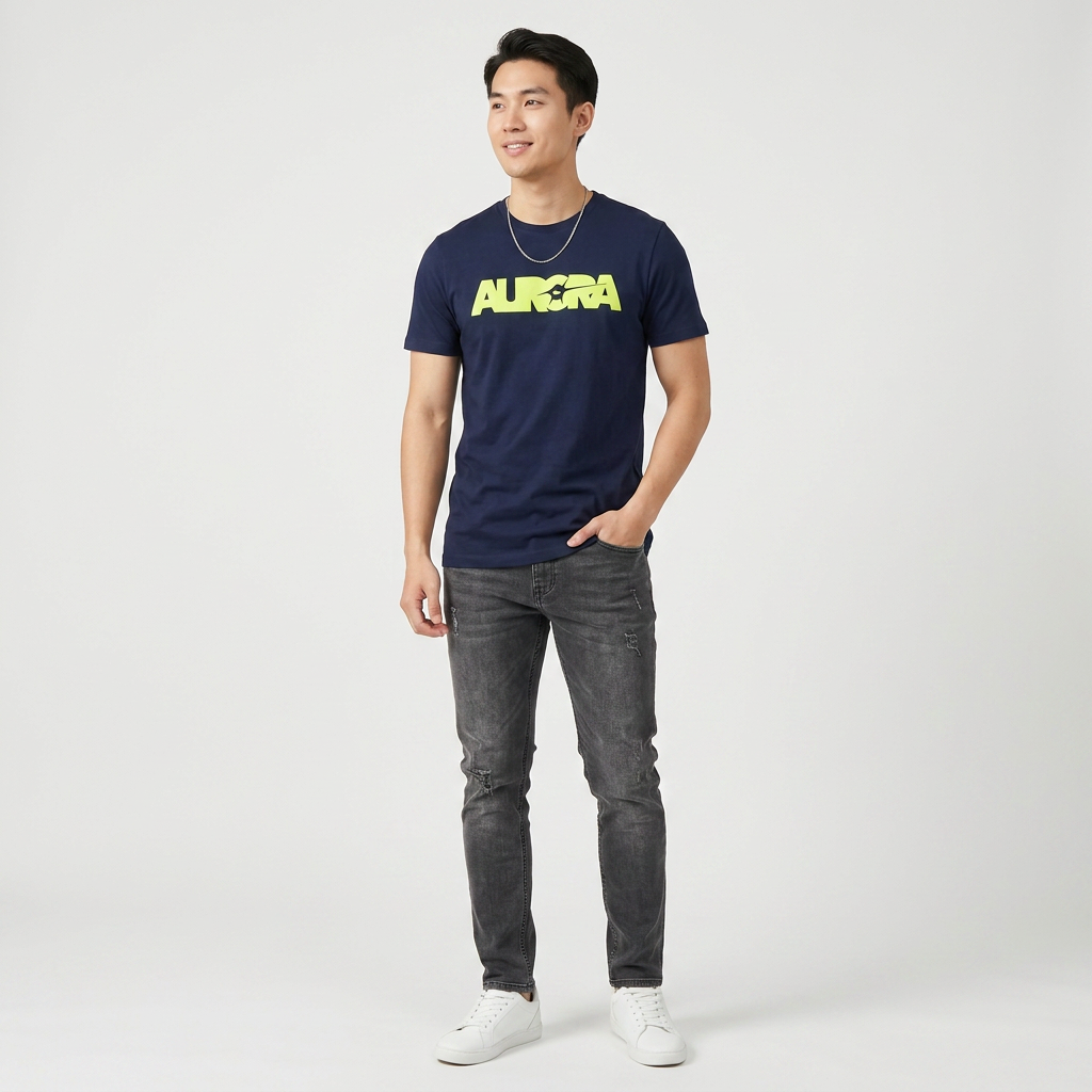 Cotton Crew Neck Graphitee