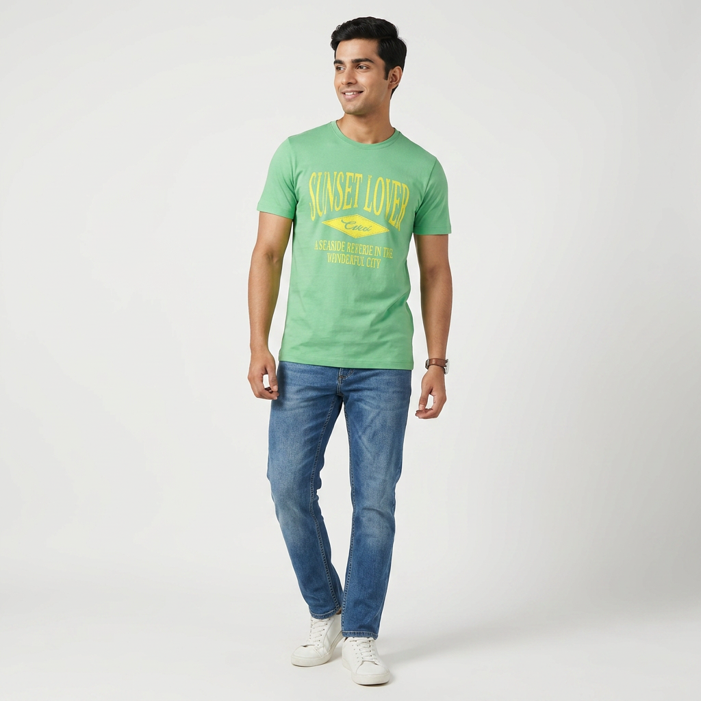 Cotton Crew Neck Graphitee
