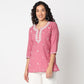Embroidered Round Neck Short Kurti