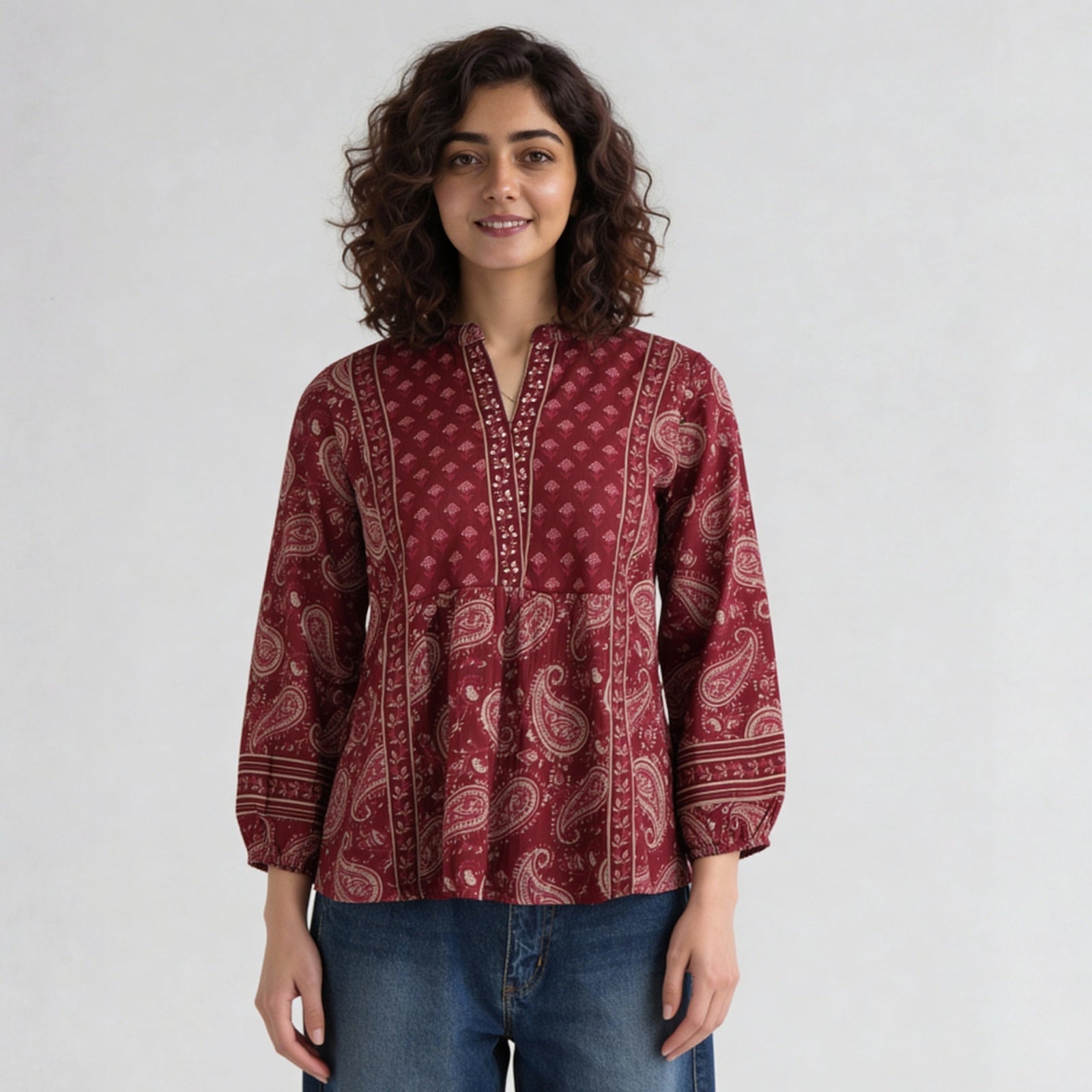 Cotton Printed Short Kurta