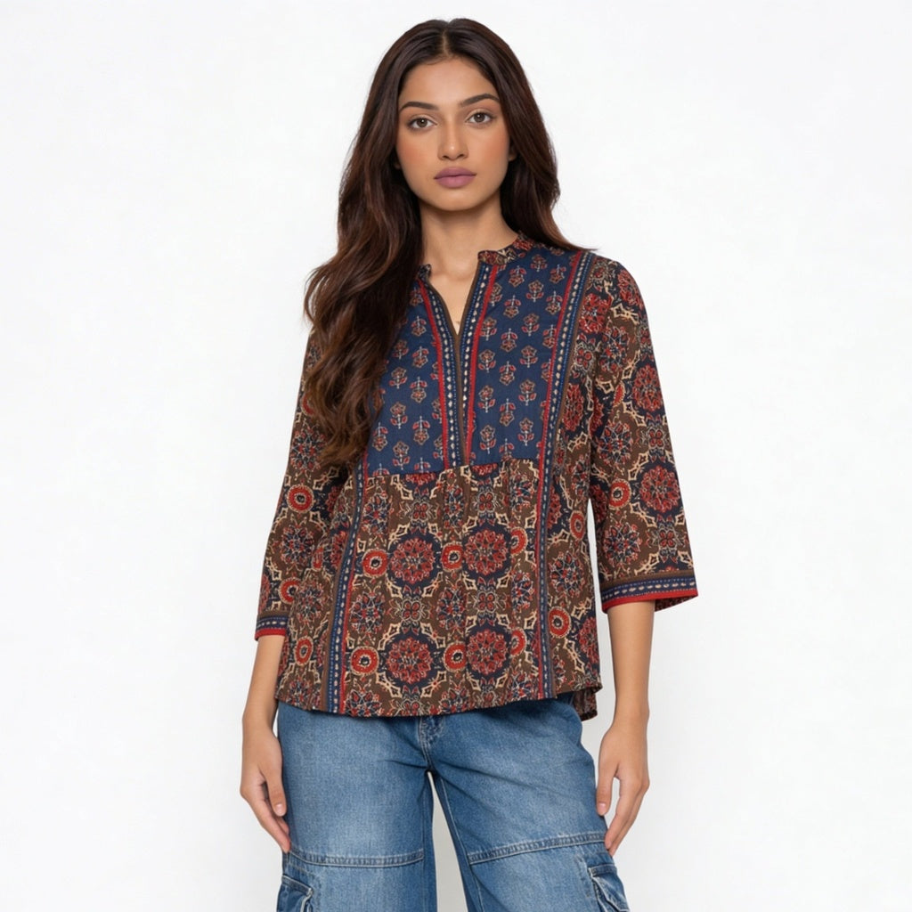 Cotton Printed Short Kurta