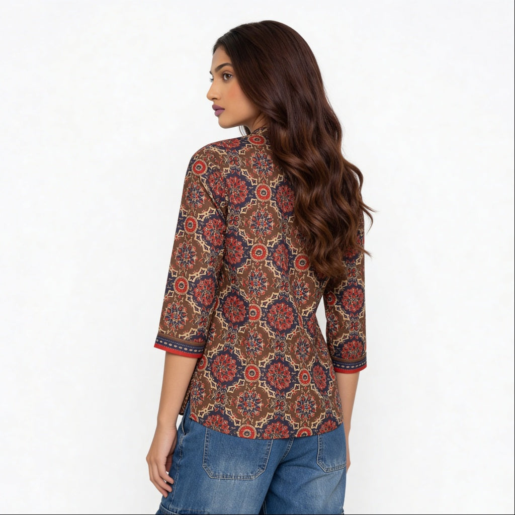 Cotton Printed Short Kurta