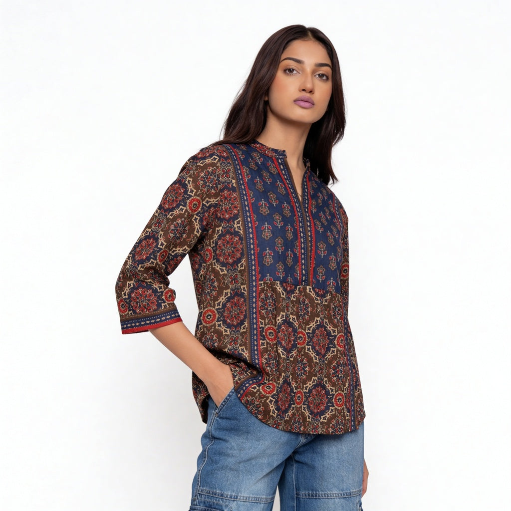 Cotton Printed Short Kurta