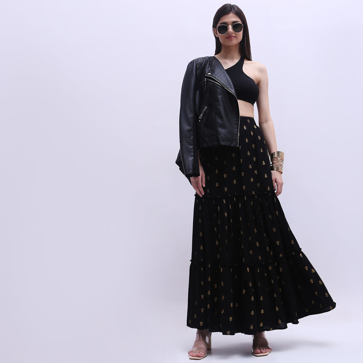 Flare Fit Mid Rise Skirts