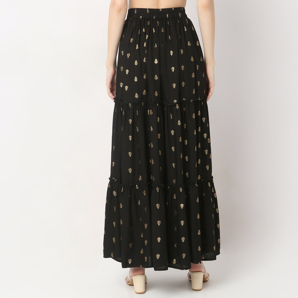 Flare Fit Mid Rise Skirts