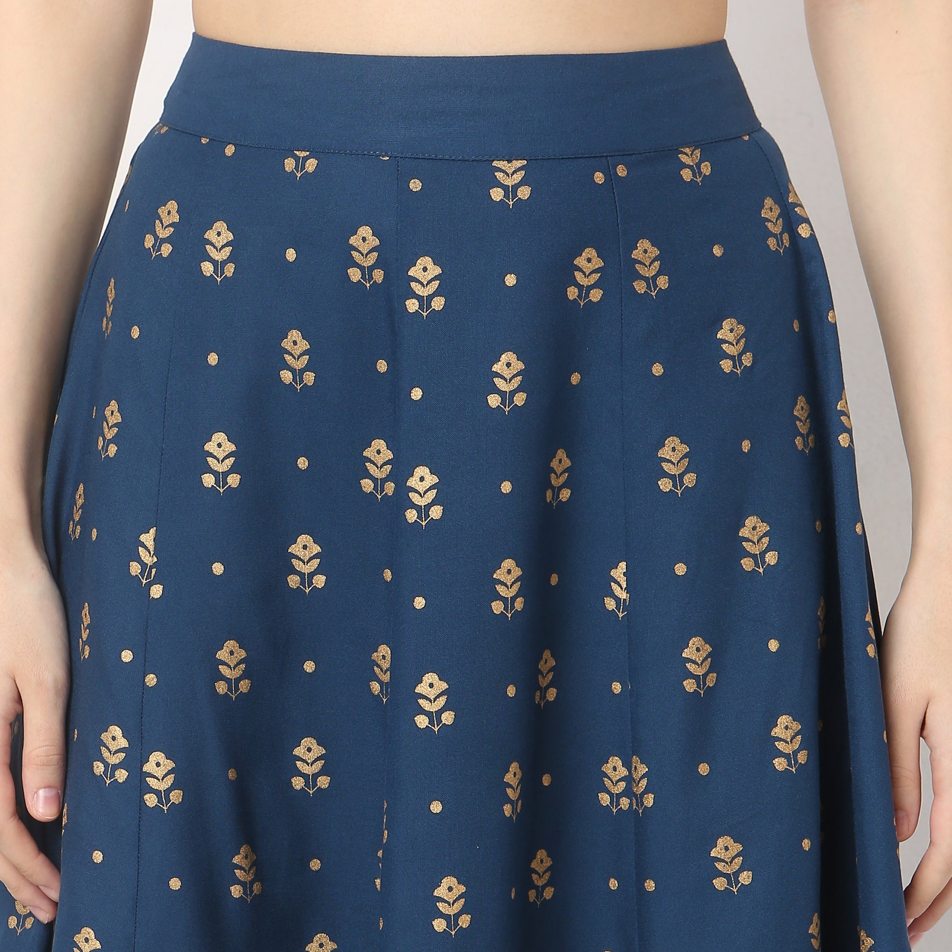 Flare Fit Mid Rise Skirts