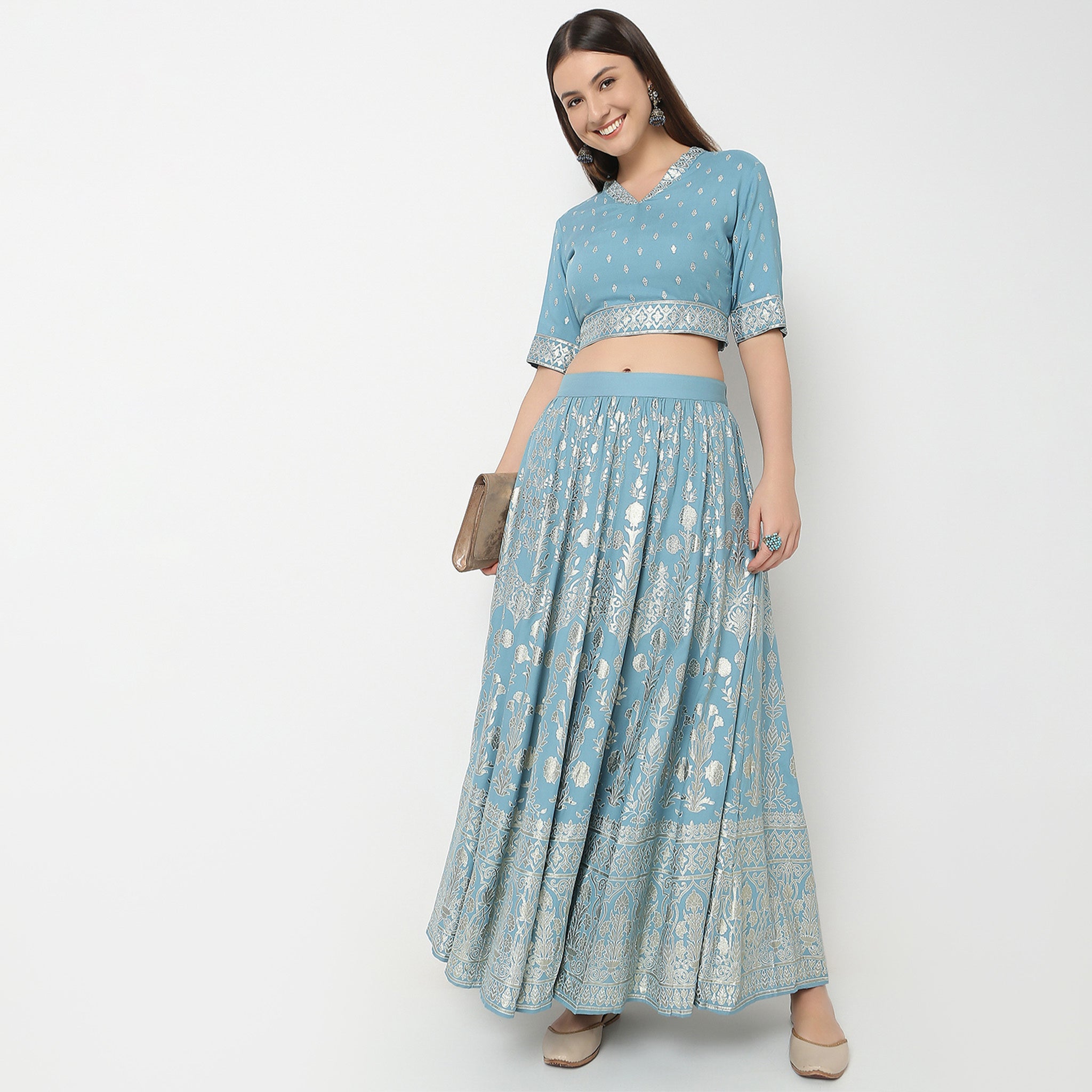 Flare Fit Printed Skirt – Style Union
