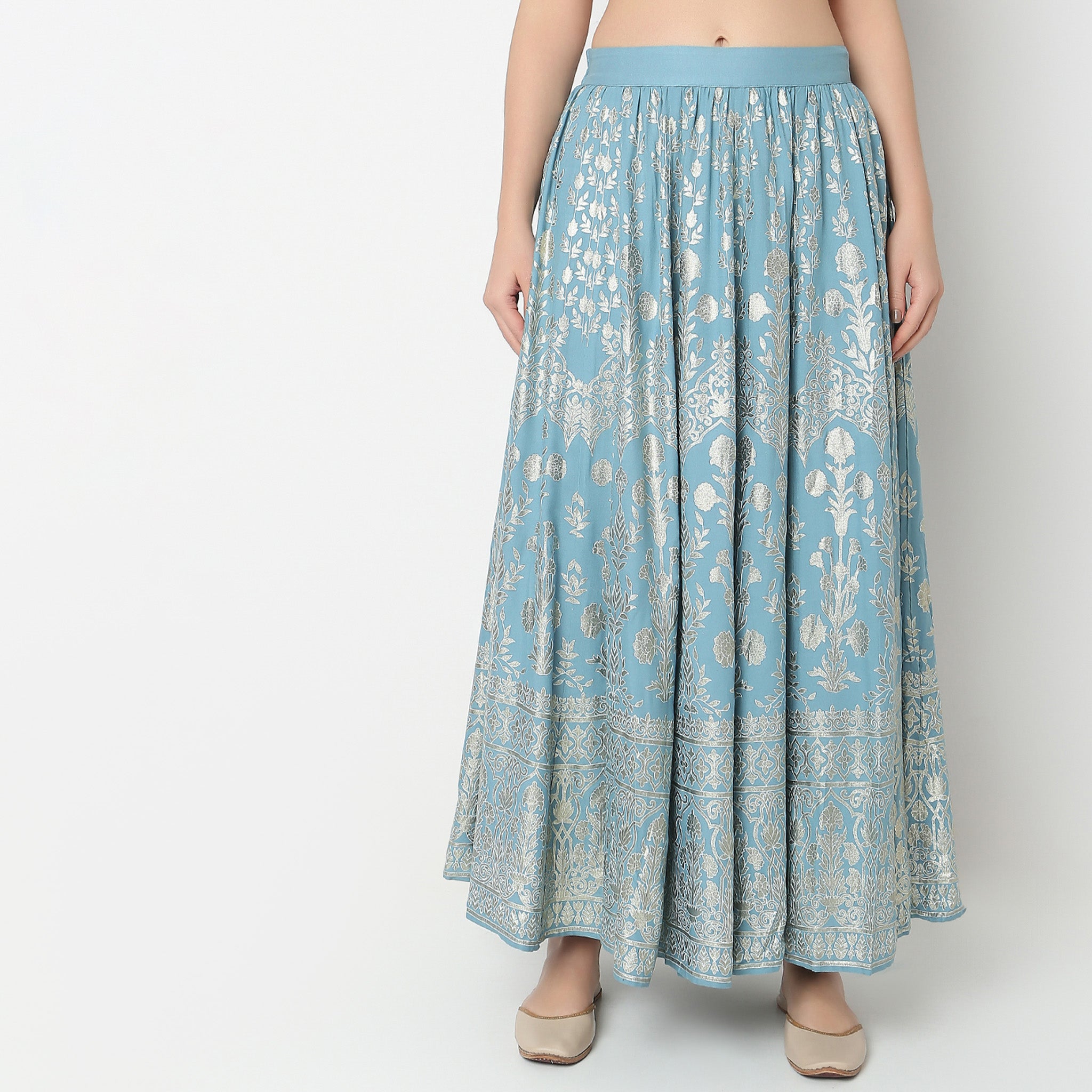 Flare Fit Printed Skirts