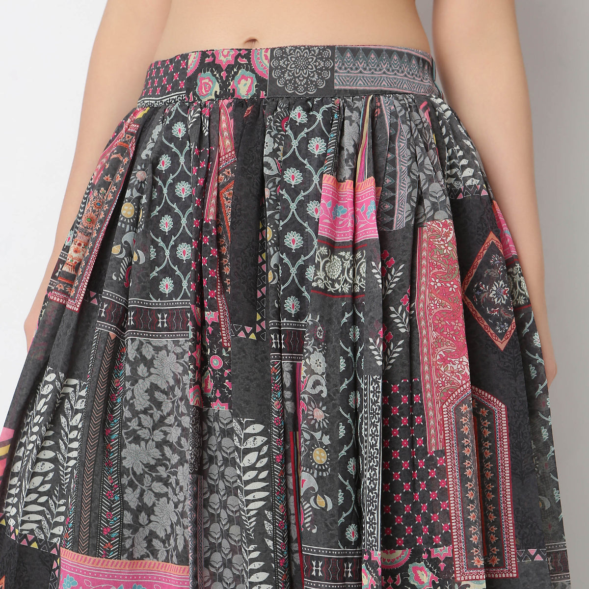 Flare Fit Printed Skirts