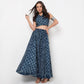 Flare Fit Mid Rise Printed Skirt