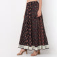Flare Fit Mid Rise Printed Skirt