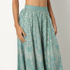 Printed Rayon Flared Skirt