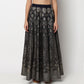 Buy Women Flare Fit Foil Print Full Length Mid Rise Skirt  - Style Union
