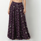 Printed Viscose Flared Skirt
