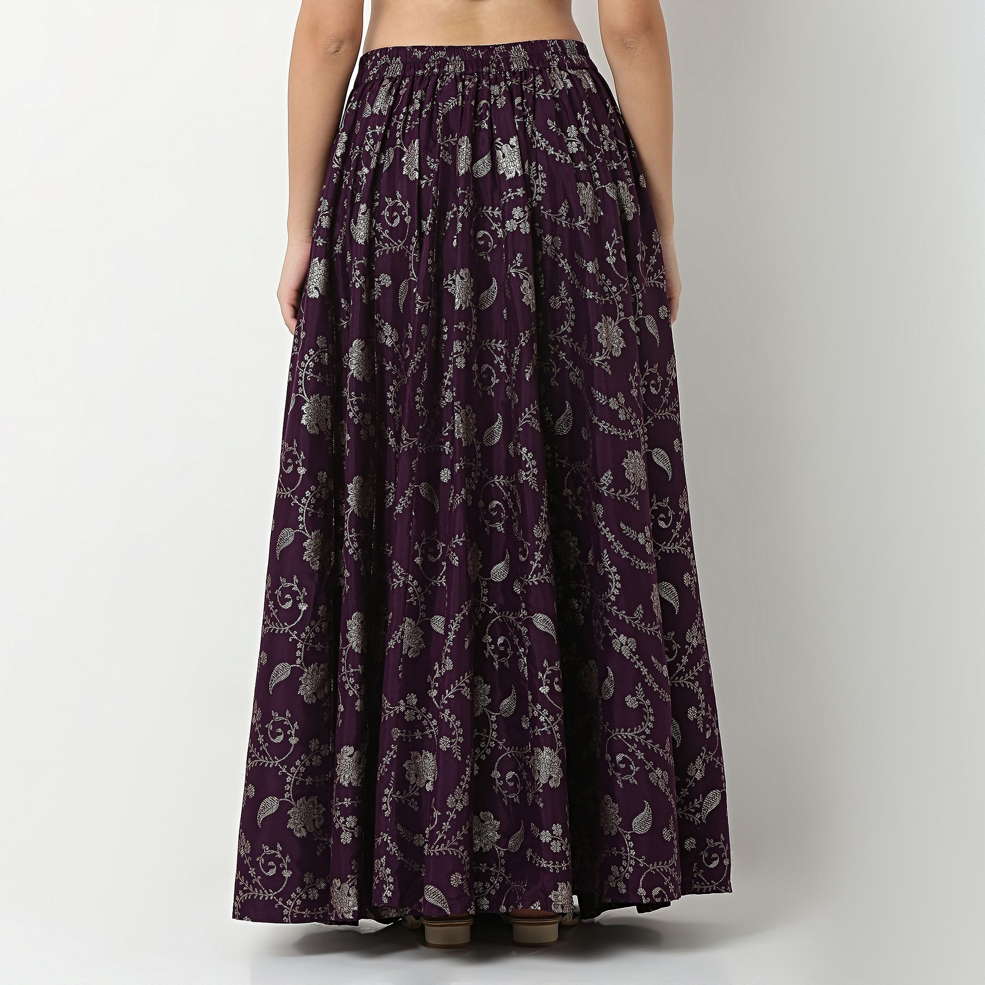 Printed Viscose Flared Skirt