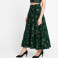 Printed Below Knee Flared Skirt