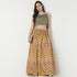 Printed Full Length Flared Skirt