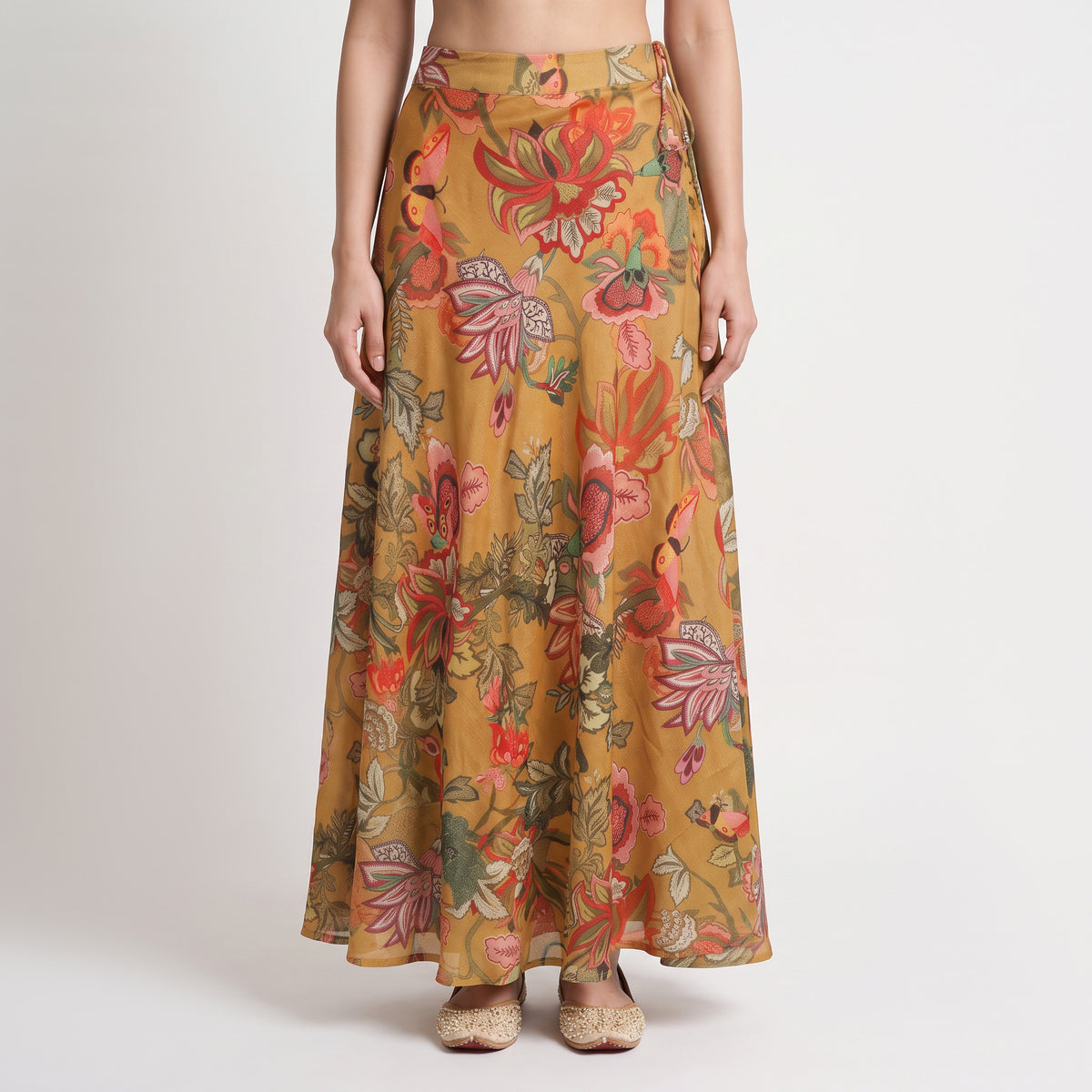 Printed Flared Skirt