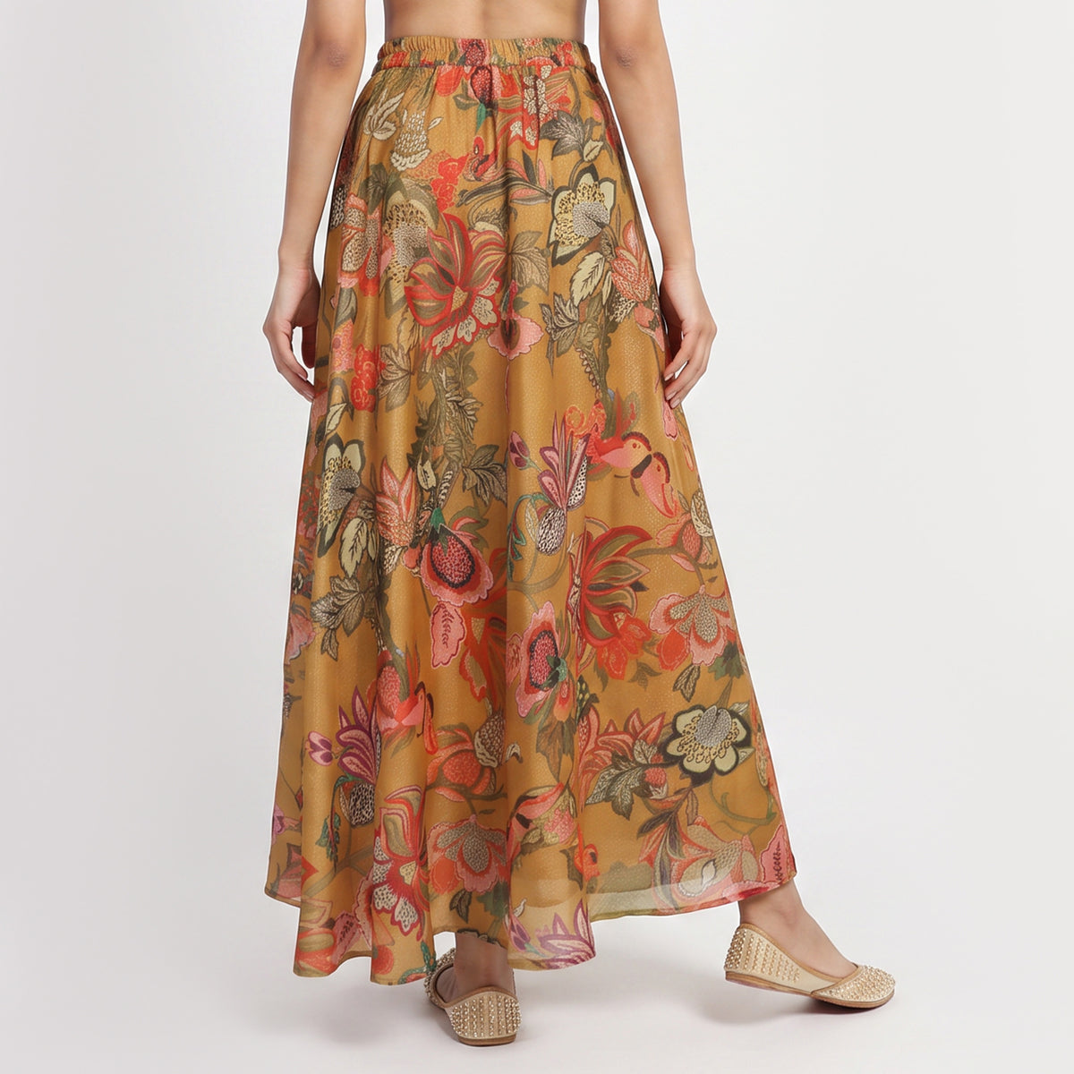 Printed Flared Skirt