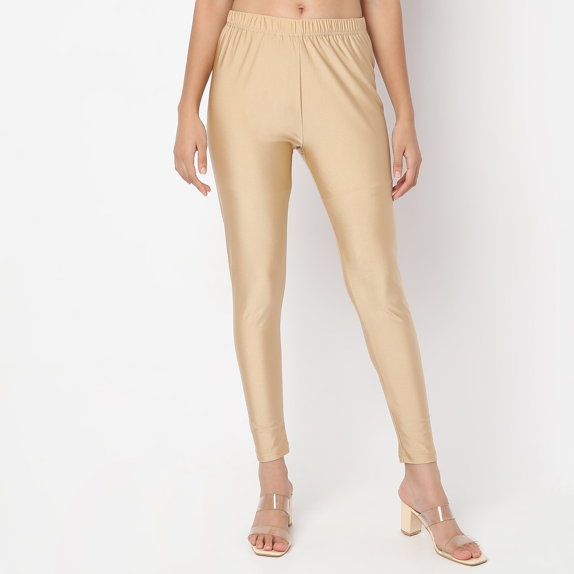 Buy Women Slim Fit Solid Ankle Length High Rise Leggings  - Style Union