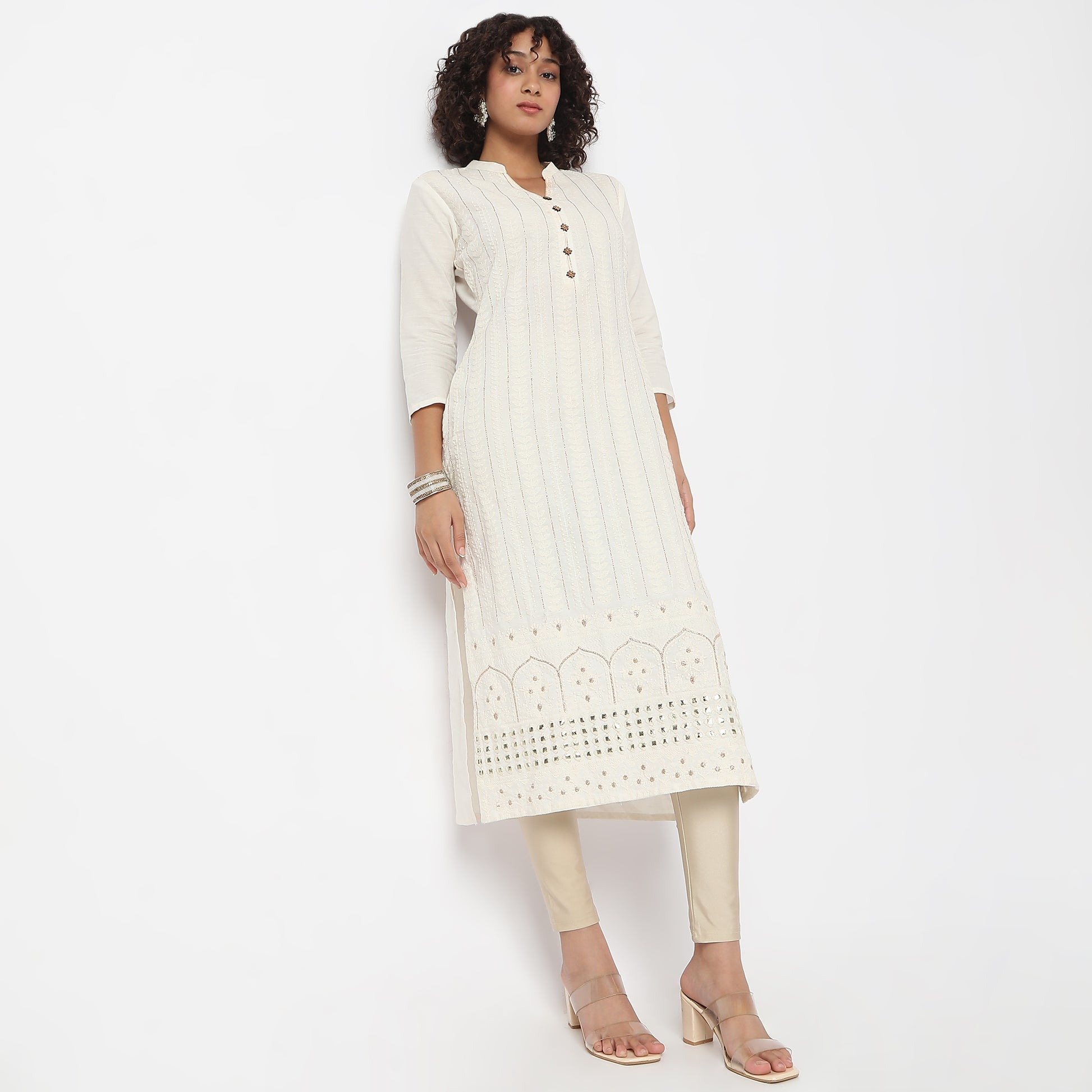 Buy Women Slim Fit Solid Ankle Length High Rise Leggings  - Style Union