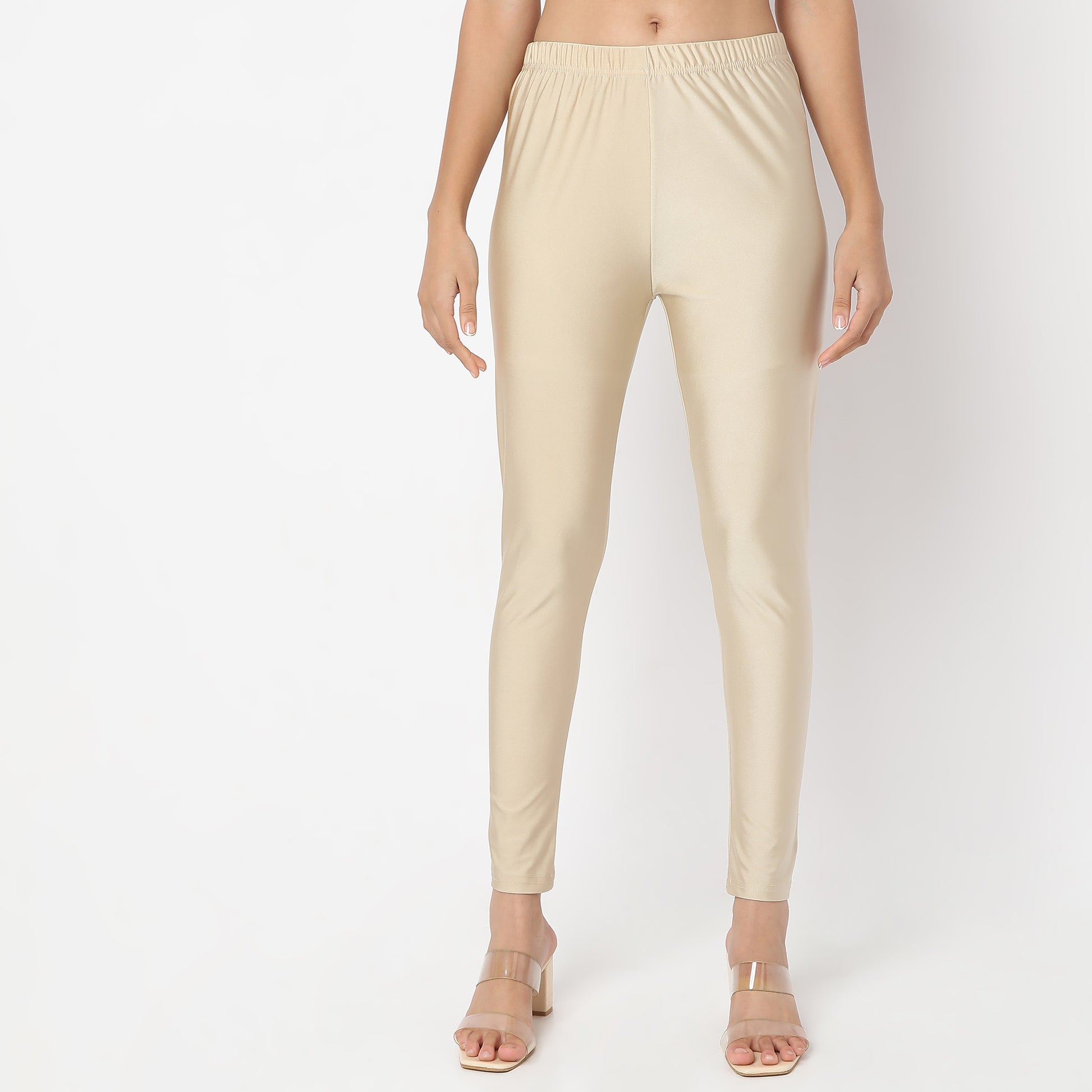 Buy Women Slim Fit Solid Ankle Length High Rise Leggings  - Style Union