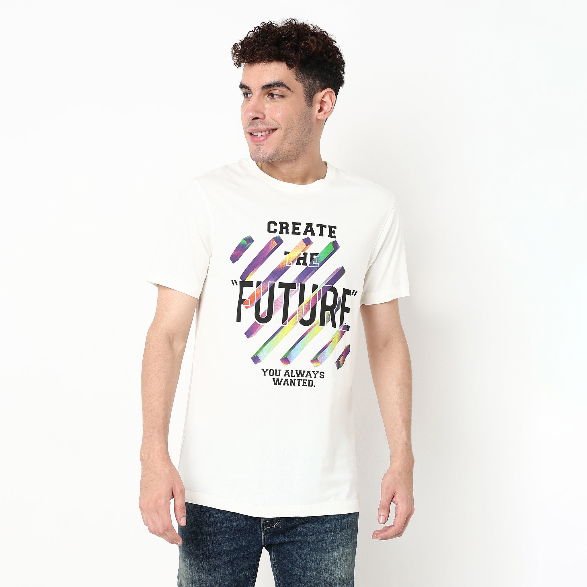 Graphic Cotton Fabric T-Shirt