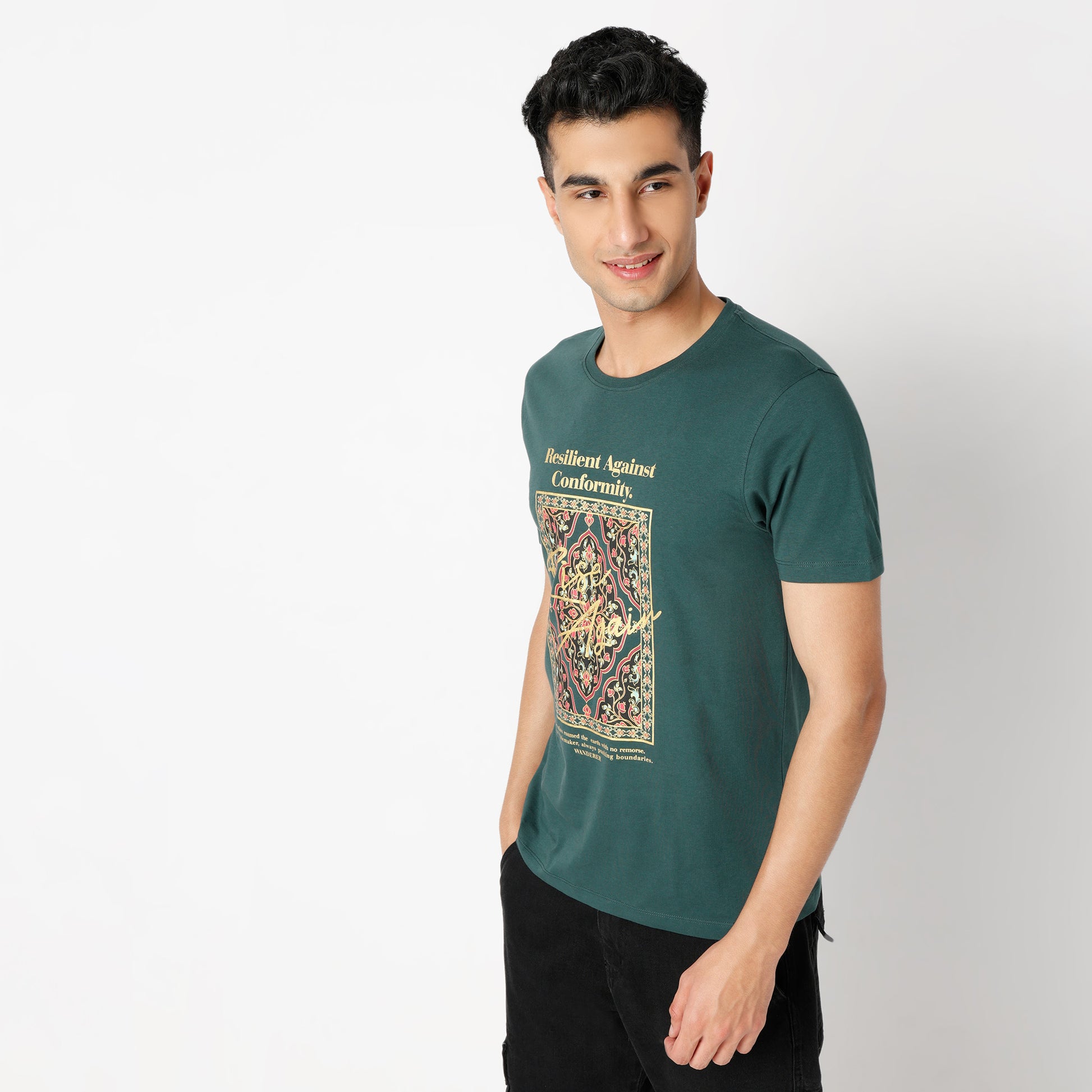 Regular Fit Graphic Regular Length T-Shirt
