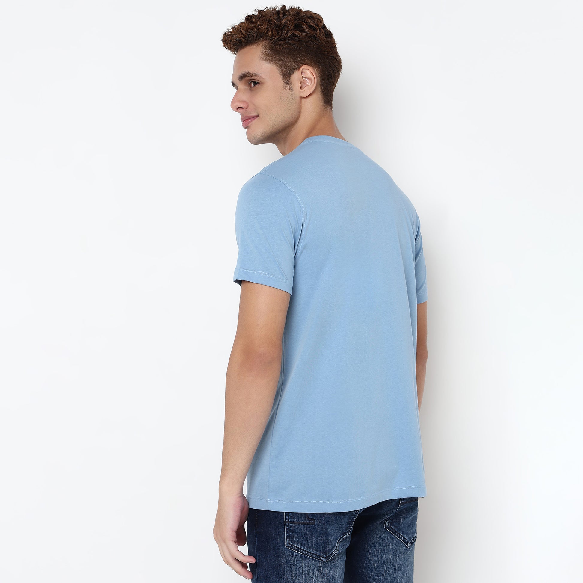 Knitted Graphic Crew Neck T-Shirt